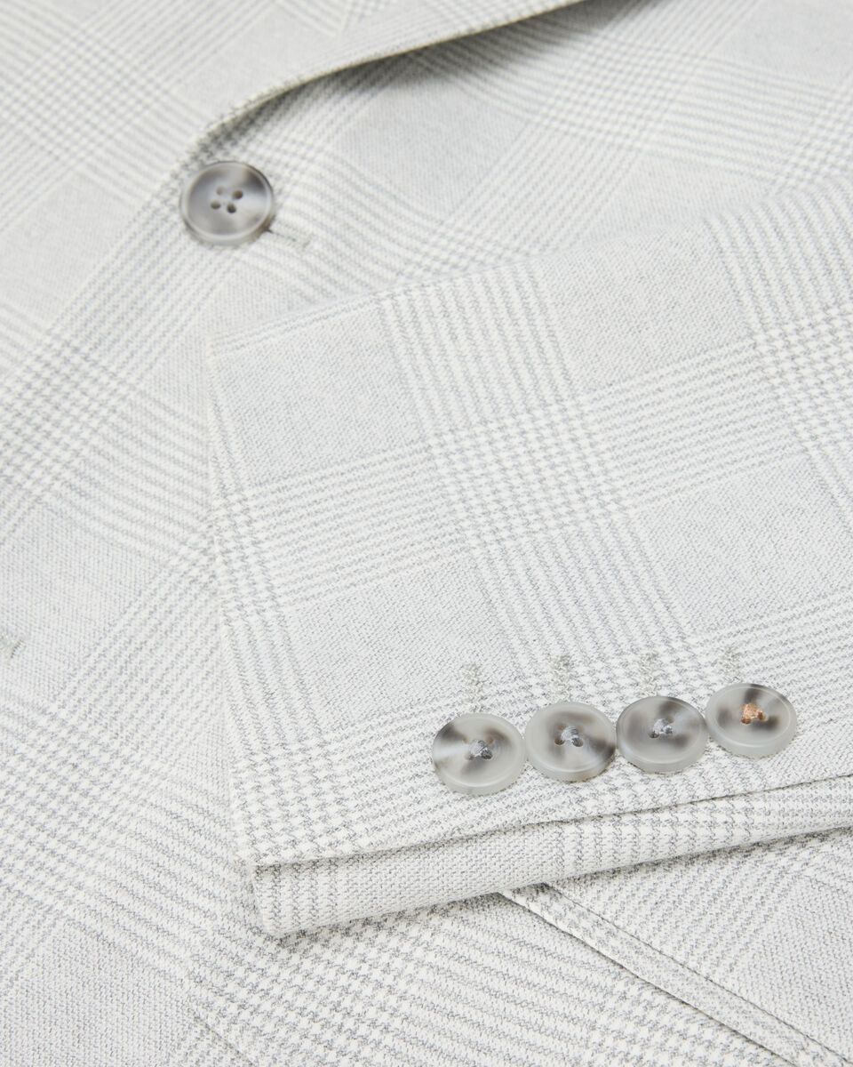 Prince of Wales Check Tailored Jacket, Grey Check, hi-res
